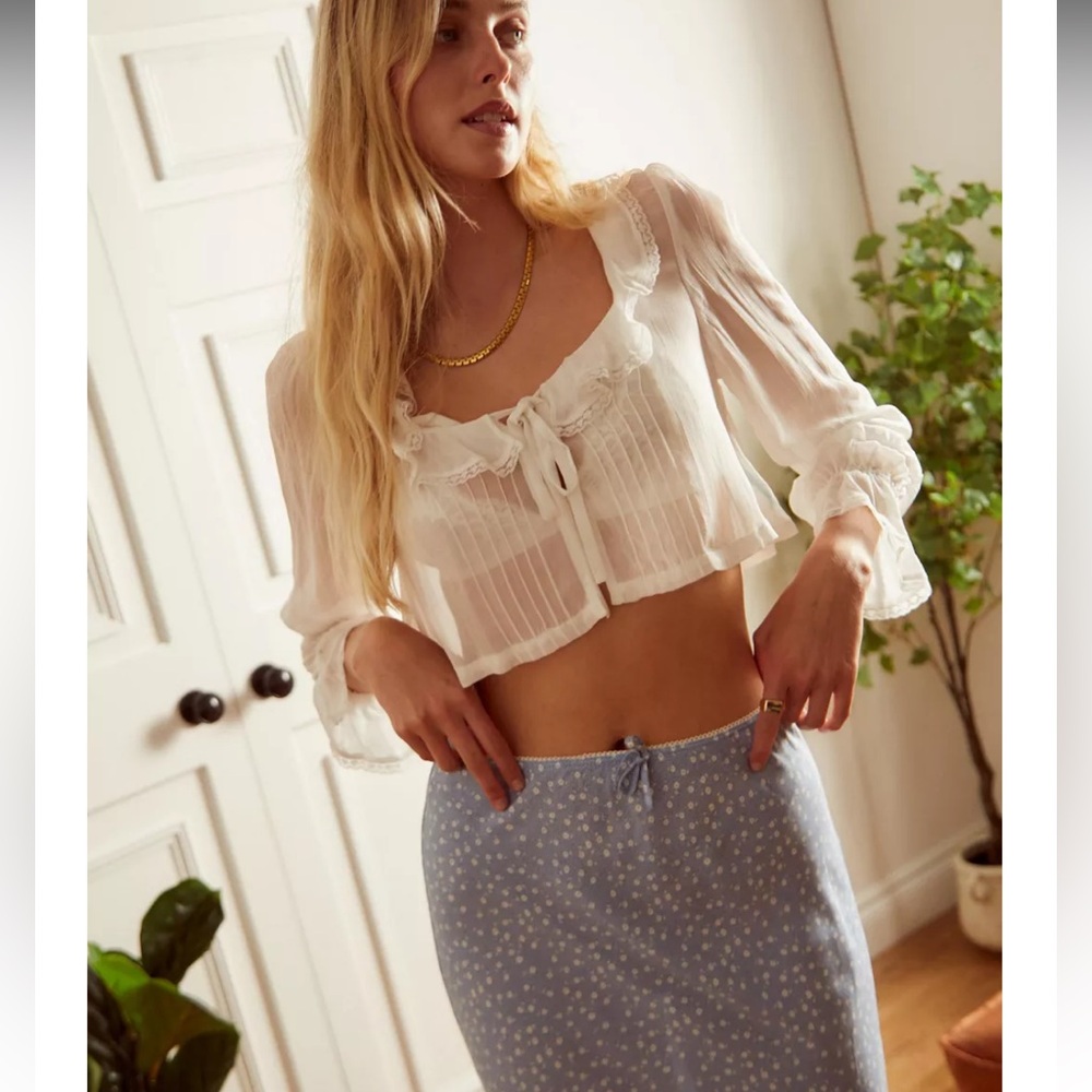 UO Ophelia Ruffle Blouse
